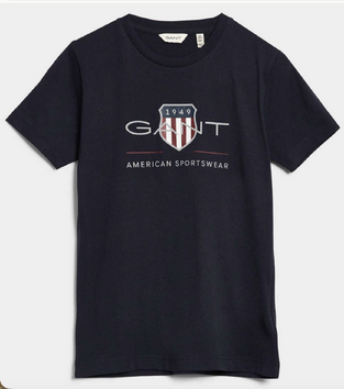 Gant T-Shirt Archive Shield Για Έφηβους μπλε