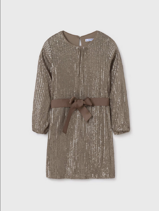 Mayoral Φόρεμα πούλιες κορίτσι μόκα