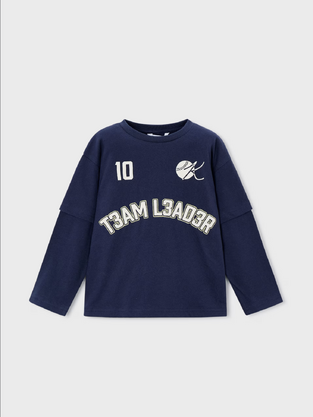 Mayoral  Μπλούζα Μακρυμάνικη Μπλε "Team"