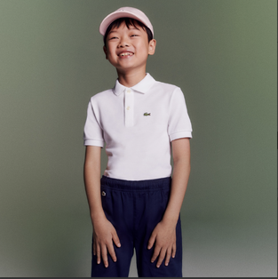 Lacoste Παιδική Petit Piqué Polo Μπλούζα λευκή
