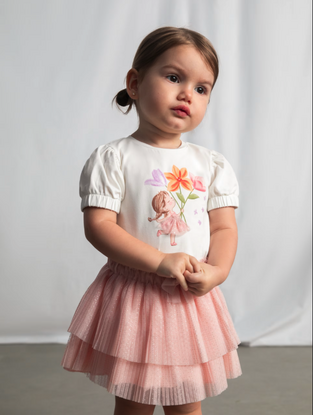 Mayoral Παιδική Πλισέ Φούστα Τούλινη Ροζ