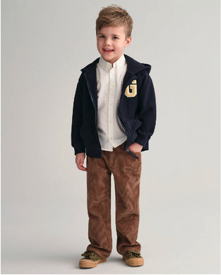 Gant  Παιδικό Μονόχρωμο Πουκάμισο Μακρυμάνικο λευκό