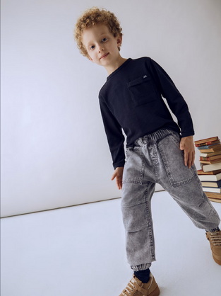 Mayoral Παντελόνι parachute Τζιν Γκρι