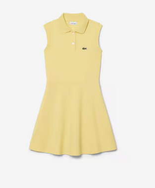 Lacoste Φόρεμα πικέ χωρίς μανίκια κίτρινο