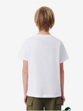 Lacoste Παιδικό T-Shirt με στάμπα λευκό