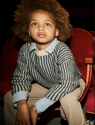 Mayoral Πουλόβερ Μακρυμάνικο  πλεκτό Πετρόλ Fantasia