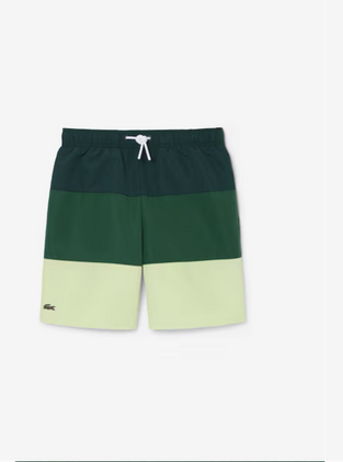 Lacoste ριγέ μαγιό πράσινο