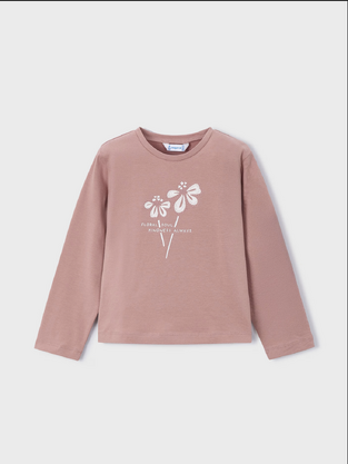 Mayoral Μπλούζα μακρυμάνικη basic ροζ απαλό