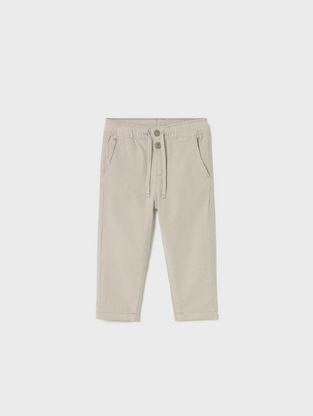 Mayoral Παντελόνι μικροκοτλέ με φόδρα καφέ ανοιχτό