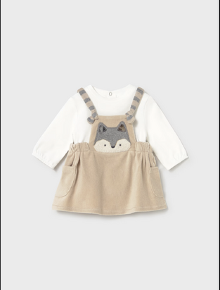 Mayoral φορμάκι φούστα κοτλέ μακό μπεζ 
