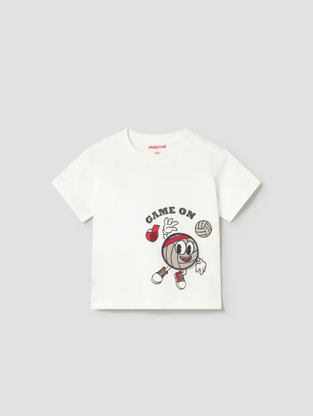 Mayoral Παιδική Μπλούζα Κοντομάνικη Εκρού Game