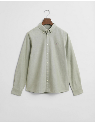 Gant Πουκάμισο Oxford Shield Για Έφηβους λαδί