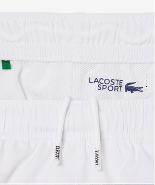  Lacoste Παιδικό Lightweight Diamond Taffeta Σορτς λευκό