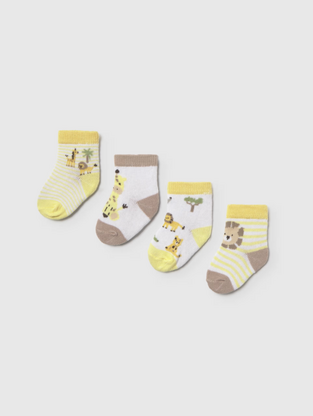 Mayoral καλτσάκια κίτρινα 4 ζευγάρια