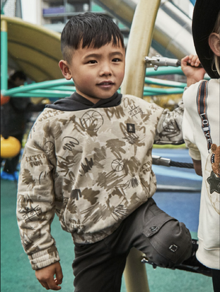 Mayoral Φούτερ με στάμπα μπεζ