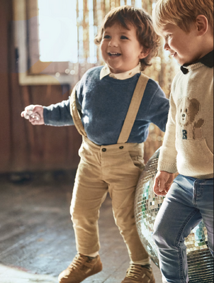 Mayoral Παντελόνι με τιράντες  Μπεζ
