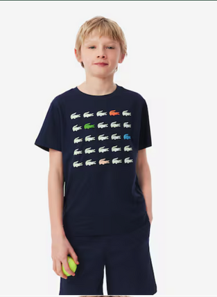 Lacoste Παιδικό T-Shirt με στάμπα μπλε 
