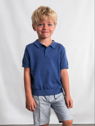 Mayoral Παιδικό Σορτς/Βερμούδα Υφασμάτινο Μπλε Ριγέ