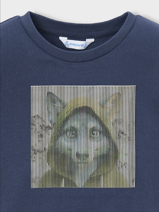 Mayoral Μπλουζα μακρυμάνικη διαδραστική μπλε