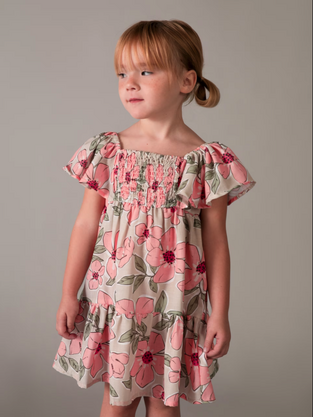 Mayoral Παιδικό Φόρεμα Λινό μανταρινί