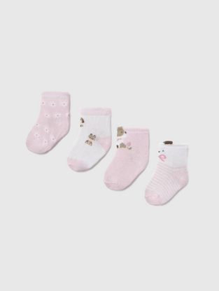 Mayoral καλτσάκια ροζ 4 ζευγάρια