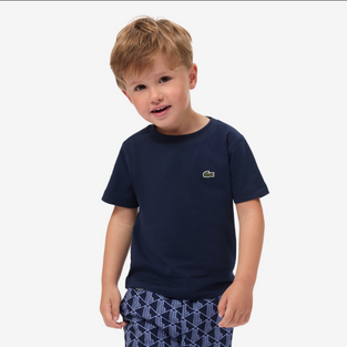 Lacoste Παιδικό Βαμβακερό T-shirt navy blue