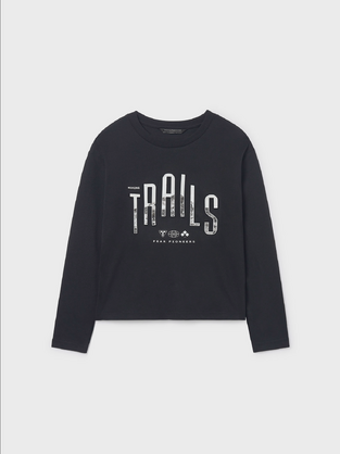 Mayoral Μπλούζα μακρυμάνικη "trails" μαύρο