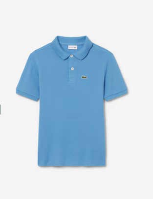 Lacoste Παιδική Petit Piqué Polo Μπλούζα μπλε ανοιχτό