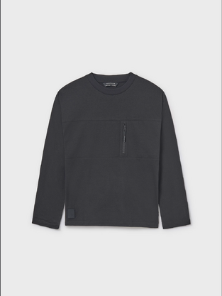 Mayoral Μπλουζα μακρυμάνικη με τσέπη μαύρο