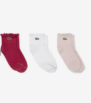 Lacoste Πακέτο 3 βαμβακερών καλτσών 