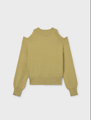Mayoral  Πουλόβερ Μακρυμάνικο cut out Λαδί