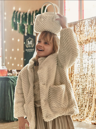 Mayoral Παλτό γούνα μπεζ