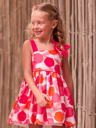 Mayoral Παιδικό Φόρεμα Floral Κόκκινο