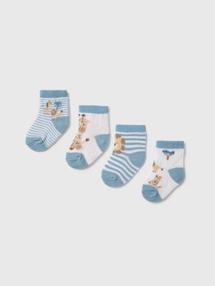 Mayoral καλτσάκια σιέλ 4 ζευγάρια