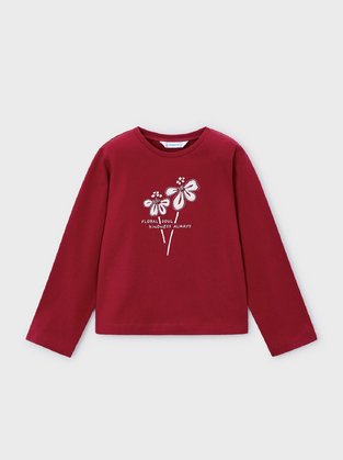 Mayoral Μπλούζα μακρυμάνικη basic κερασί