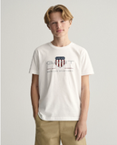 Gant T-Shirt Archive Shield Για Έφηβους λευκό