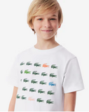 Lacoste Παιδικό T-Shirt με στάμπα λευκό