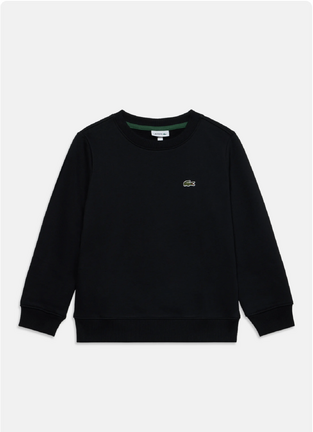 Lacoste Παιδικό Φούτερ με λαιμόκοψη μαύρο