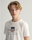 Gant T-Shirt Archive Shield Για Έφηβους λευκό