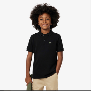 Lacoste Παιδική Petit Piqué Polo Μπλούζα μαύρη