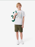 Lacoste Παιδικό T-Shirt με στάμπα λευκό