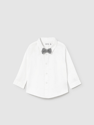 Mayoral  Πουκάμισο Μακρυμάνικο με παπιγιόν μπεζ
