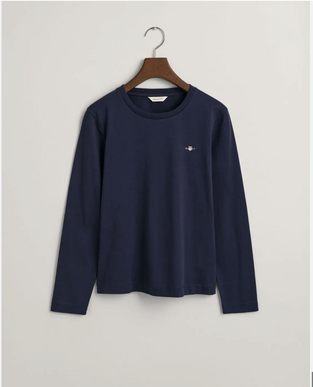  Gant Παιδικό T-Shirt Μακρυμάνικο Shield μπλε