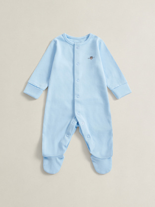 Gant  Βρεφικό Ολόσωμο Φορμάκι με Πατουσάκια Light Blue