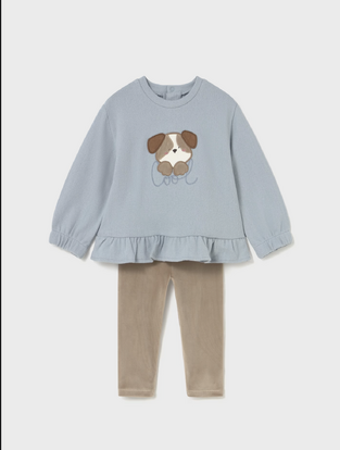 Mayoral  Σετ με Κολάν και Φούτερ 2τμχ Καφέ ανοιχτό
