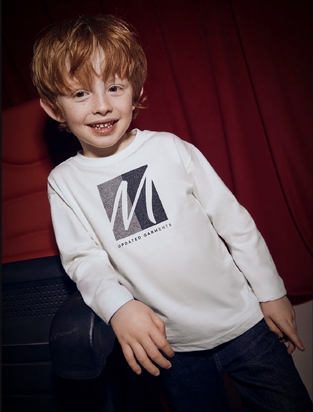 Mayoral Μπλούζα Μακρυμάνικη κρεμ