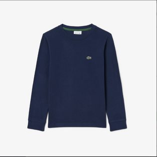 Lacoste Παιδικό Μακρυμάνικο Βαμβακερό T-shirt navy blue
