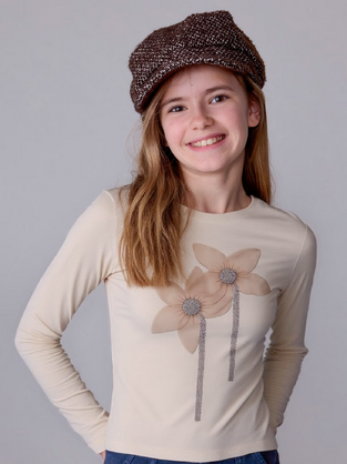 Mayoral Μπλούζα μακρυμάνικη με κεντήματα  μακιάτο 