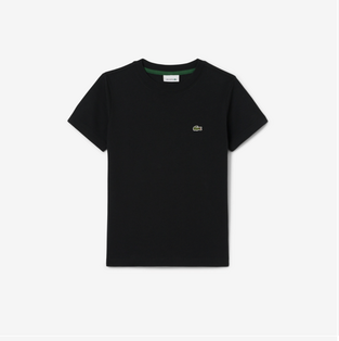 Lacoste Παιδικό Βαμβακερό T-shirt μαύρο