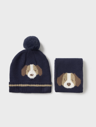 Mayoral Σετ σκούφος και κασκόλ μπλε